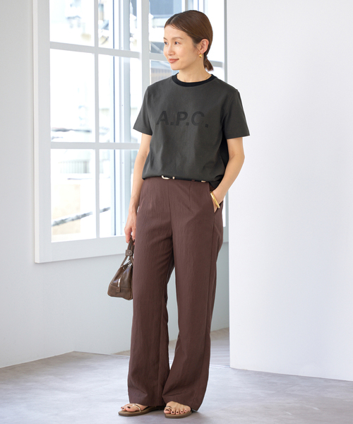IENA(イエナ)の「A.P.C./アー・ペー・セー 別注 リンガーTシャツ(Tシャツ/カットソー・レディース・チャコールグレー/ホワイト/ベージュ・FREE)」の22枚目の写真
