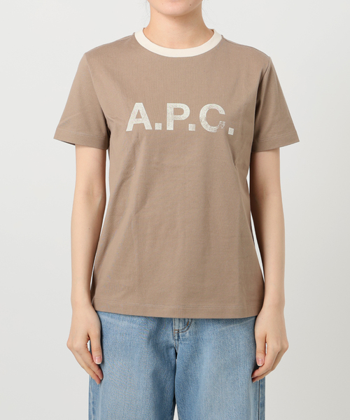 IENA(イエナ)の「A.P.C./アー・ペー・セー 別注 リンガーTシャツ(Tシャツ/カットソー・レディース・チャコールグレー/ホワイト/ベージュ・FREE)」の11枚目の写真