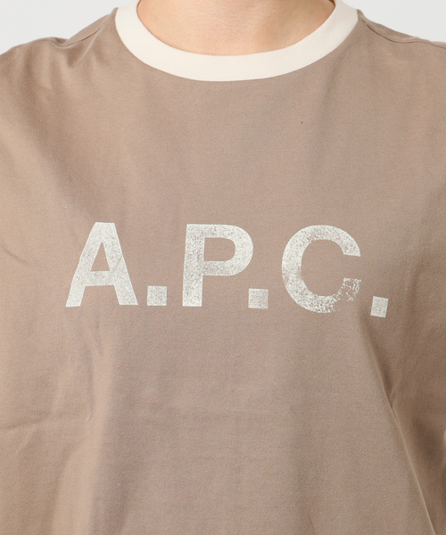 IENA(イエナ)の「A.P.C./アー・ペー・セー 別注 リンガーTシャツ(Tシャツ/カットソー・レディース・チャコールグレー/ホワイト/ベージュ・FREE)」の12枚目の写真