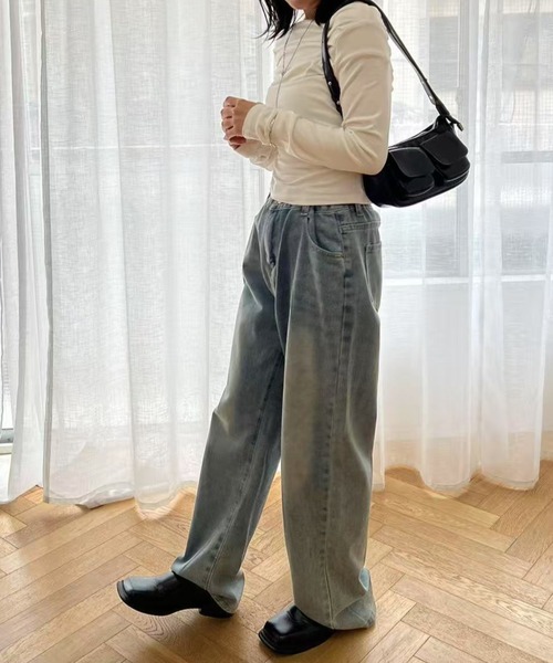 mebole(メボレ)の「ドレープオフショルダートップス(Tシャツ/カットソー・レディース・グレー/ブラック/ホワイト・FREE)」の22枚目の写真