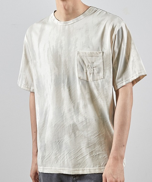 RATTLE TRAP(ラトルトラップ)の「ウォッシュダメージ加工ポケットTシャツ(Tシャツ/カットソー・メンズ・ホワイト/ブラック・M/L)」の2枚目の写真