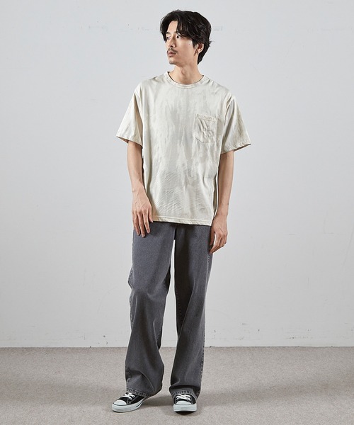 RATTLE TRAP(ラトルトラップ)の「ウォッシュダメージ加工ポケットTシャツ(Tシャツ/カットソー・メンズ・ホワイト/ブラック・M/L)」の3枚目の写真