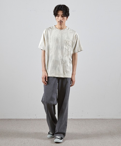 RATTLE TRAP(ラトルトラップ)の「ウォッシュダメージ加工ポケットTシャツ(Tシャツ/カットソー・メンズ・ホワイト/ブラック・M/L)」の4枚目の写真