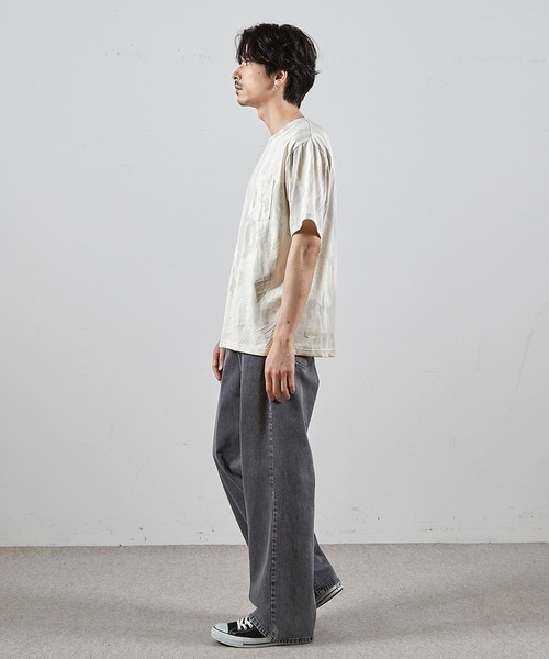 RATTLE TRAP(ラトルトラップ)の「ウォッシュダメージ加工ポケットTシャツ(Tシャツ/カットソー・メンズ・ホワイト/ブラック・M/L)」の5枚目の写真