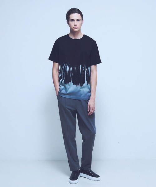 5351 POUR LES HOMMES（ゴーサンゴーイチプールオム）の「タイダイ グラデーション 半袖Tシャツ（Tシャツ/カットソー・メンズ・ホワイト/ブラック・50/48/46/44）」の9枚目の写真