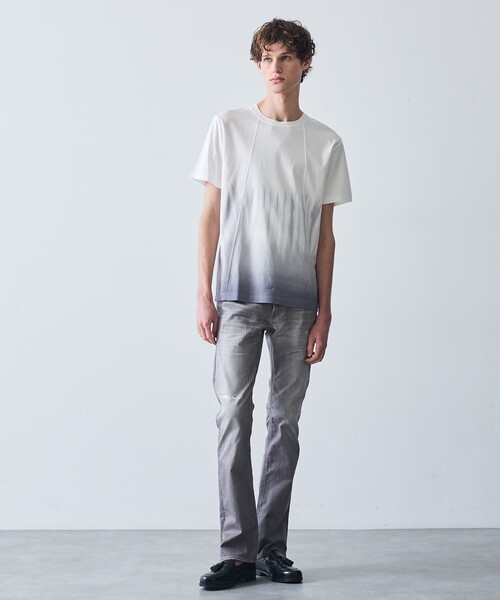 5351 POUR LES HOMMES（ゴーサンゴーイチプールオム）の「タイダイ グラデーション 半袖Tシャツ（Tシャツ/カットソー・メンズ・ホワイト/ブラック・50/48/46/44）」の11枚目の写真