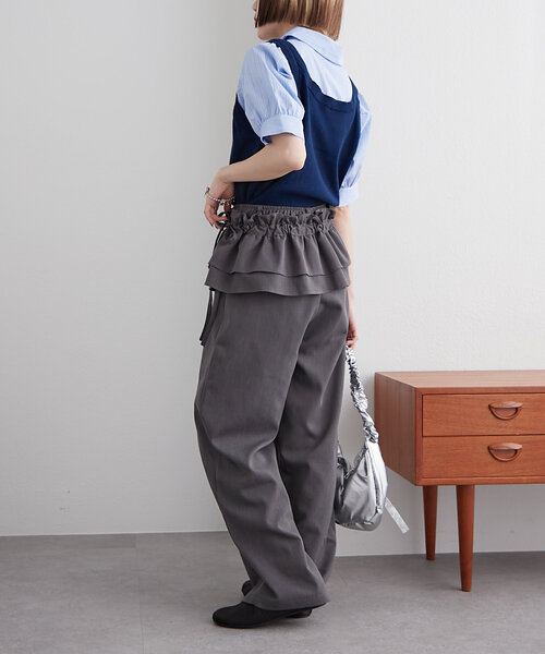 セール】【2サイズ展開】フリルSETパンツ（その他パンツ）｜w