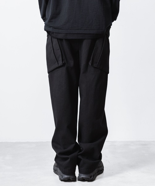ATTACHMENT（アタッチメント）の「コットン ニドムクロス M-43 フィールドトラウザーズ /  CO NIDOM CLOTH M-43 FIELD TROUSERS（その他パンツ・メンズ・ブラック・2/1）」の7枚目の写真