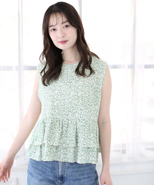 fifth（フィフス）の「小花柄ノースリフリルブラウス（シャツ/ブラウス・レディース・ブラック/グリーン・M）」の20枚目の写真