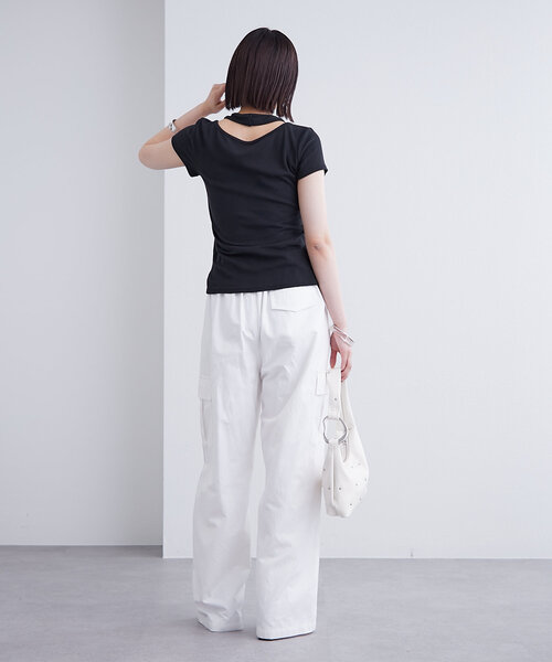mystic(ミスティック)の「ホルターレイヤードフレンチ(Tシャツ/カットソー・レディース・レッド/ブラック/グレー・FREE)」の9枚目の写真