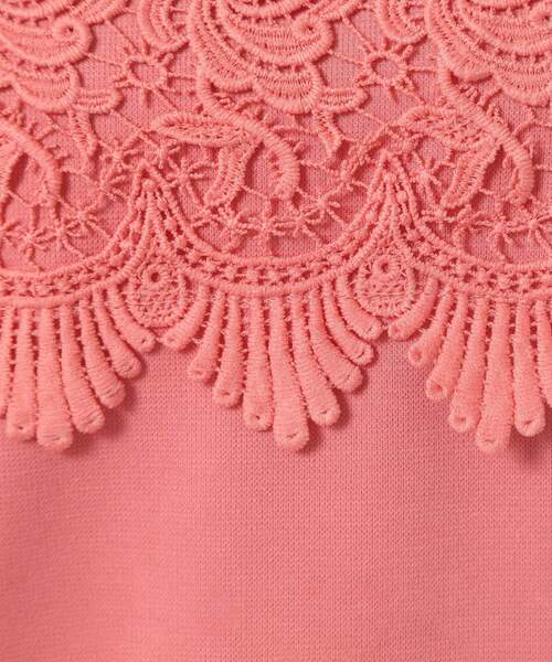 ITS'DEMO（イッツデモ）の「【吸水速乾／手洗い可／洗濯後しわになりにくい】カットミラノフロントレーストップス（Tシャツ/カットソー・レディース・ブラック/ベビーピンク/サックスブルー/オフホワイト・00）」の16枚目の写真