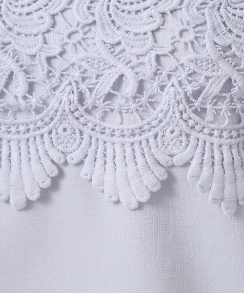 ITS'DEMO（イッツデモ）の「【吸水速乾／手洗い可／洗濯後しわになりにくい】カットミラノフロントレーストップス（Tシャツ/カットソー・レディース・ブラック/ベビーピンク/サックスブルー/オフホワイト・00）」の5枚目の写真