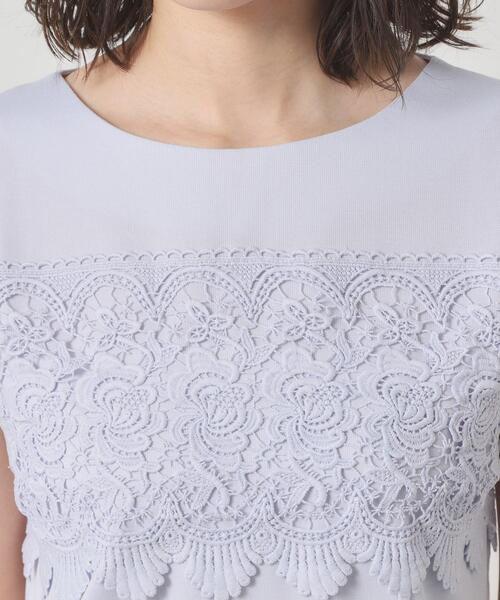 ITS'DEMO（イッツデモ）の「【吸水速乾／手洗い可／洗濯後しわになりにくい】カットミラノフロントレーストップス（Tシャツ/カットソー・レディース・ブラック/ベビーピンク/サックスブルー/オフホワイト・00）」の9枚目の写真