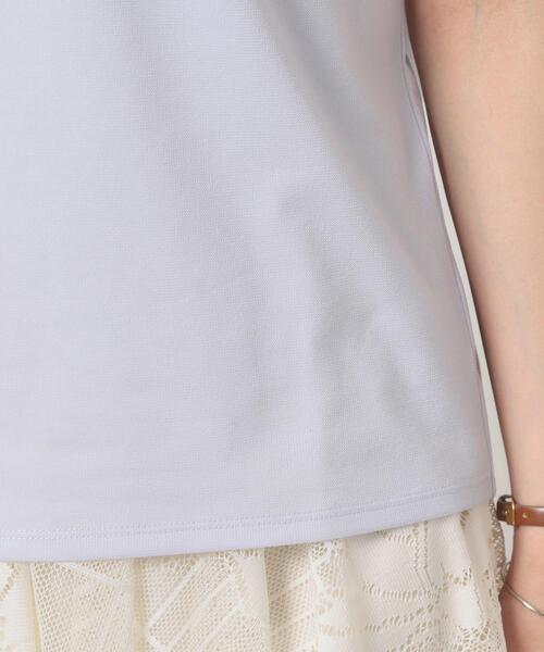 ITS'DEMO（イッツデモ）の「【吸水速乾／手洗い可／洗濯後しわになりにくい】カットミラノフロントレーストップス（Tシャツ/カットソー・レディース・ブラック/ベビーピンク/サックスブルー/オフホワイト・00）」の12枚目の写真