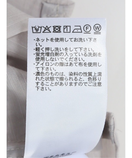 m.f.editorial(エムエフエディトリアル)の「【ハンドウォッシャブル】m.f.エディトリアル レディース シアースラブ 半袖 プルオーバー ブラウス(シャツ/ブラウス・レディース・アイボリー/ブラック/グレー・MEDIUM)」の4枚目の写真