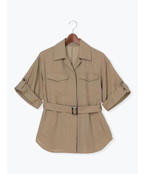 Te chichi(テチチ)の「リネンMIXサファリシャツ《2025summer catalog item》(シャツ/ブラウス・レディース・カーキ/ベージュ・F)」の8枚目の写真