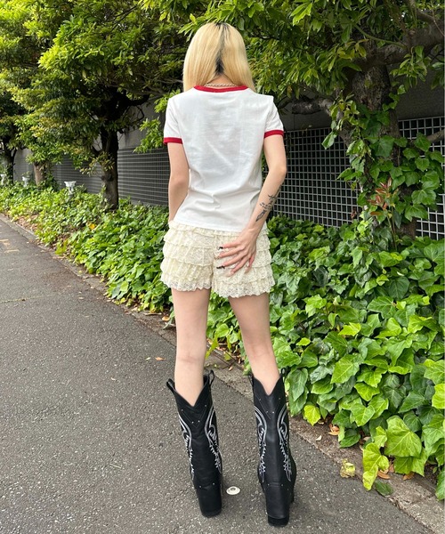 sedacle girl(セダクルガール)の「レースフリルマイクロボトム(その他パンツ・レディース・ブラック/アイボリー・MEDIUM/SMALL)」の9枚目の写真