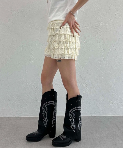sedacle girl(セダクルガール)の「レースフリルマイクロボトム(その他パンツ・レディース・ブラック/アイボリー・MEDIUM/SMALL)」の16枚目の写真