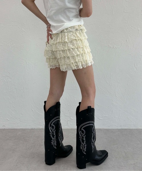 sedacle girl(セダクルガール)の「レースフリルマイクロボトム(その他パンツ・レディース・ブラック/アイボリー・MEDIUM/SMALL)」の18枚目の写真