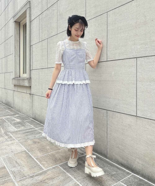 F i.n.t（フィント）の「ビッグチュール多重リボンカチューシャ（カチューシャ・レディース・アイボリー/ブラック・FREE）」の5枚目の写真