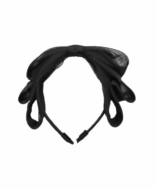 F i.n.t（フィント）の「ビッグチュール多重リボンカチューシャ（カチューシャ・レディース・アイボリー/ブラック・FREE）」の9枚目の写真