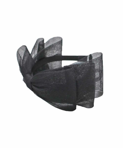 F i.n.t（フィント）の「ビッグチュール多重リボンカチューシャ（カチューシャ・レディース・アイボリー/ブラック・FREE）」の10枚目の写真