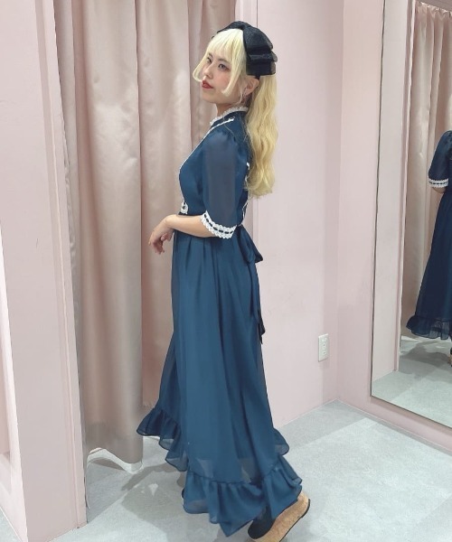 F i.n.t（フィント）の「ビッグチュール多重リボンカチューシャ（カチューシャ・レディース・アイボリー/ブラック・FREE）」の13枚目の写真