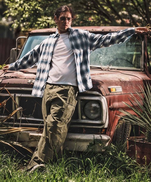 WONDER WALL MOTEL（ワンダーウォールモーテル）の「ms6138- CHECK SHIRT チェックシャツ（シャツ/ブラウス・メンズ・ブルー/ブラウン/グレー・S/M/L/XL）」の19枚目の写真