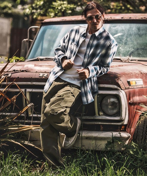WONDER WALL MOTEL（ワンダーウォールモーテル）の「ms6138- CHECK SHIRT チェックシャツ（シャツ/ブラウス・メンズ・ブルー/ブラウン/グレー・S/M/L/XL）」の20枚目の写真