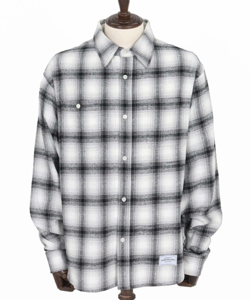 WONDER WALL MOTEL（ワンダーウォールモーテル）の「ms6138- CHECK SHIRT チェックシャツ（シャツ/ブラウス・メンズ・ブルー/ブラウン/グレー・S/M/L/XL）」の14枚目の写真