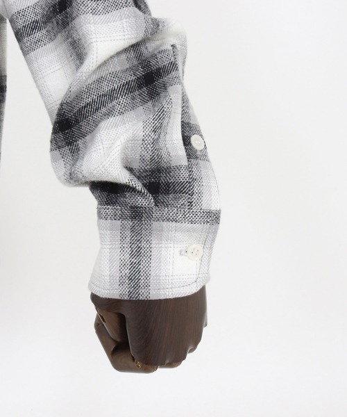 WONDER WALL MOTEL（ワンダーウォールモーテル）の「ms6138- CHECK SHIRT チェックシャツ（シャツ/ブラウス・メンズ・ブルー/ブラウン/グレー・S/M/L/XL）」の6枚目の写真