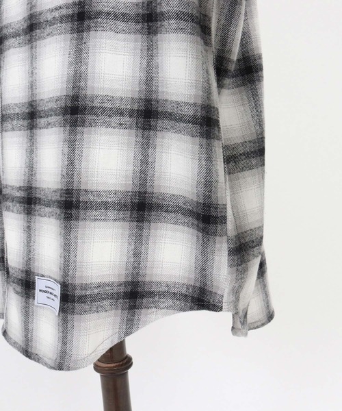 WONDER WALL MOTEL（ワンダーウォールモーテル）の「ms6138- CHECK SHIRT チェックシャツ（シャツ/ブラウス・メンズ・ブルー/ブラウン/グレー・S/M/L/XL）」の7枚目の写真