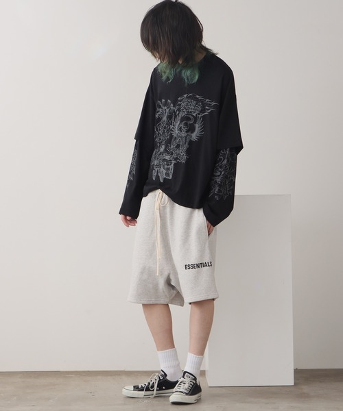 FOG ESSENTIALS(エフオージーエッセンシャルズ)の「FOG ESSENTIALS/エッセンシャルズ SWEAT SHORTS ショーツ メンズ 夏物 夏服(スウェットパンツ・メンズ・ブラック/クリーム/グレー・XL/XXL/L)」の12枚目の写真