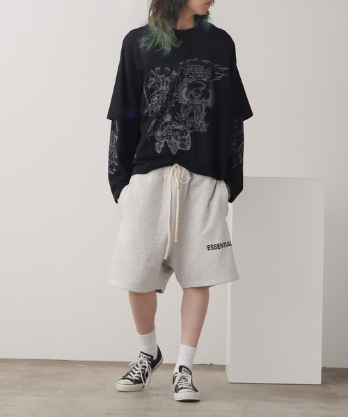 FOG ESSENTIALS(エフオージーエッセンシャルズ)の「FOG ESSENTIALS/エッセンシャルズ SWEAT SHORTS ショーツ メンズ 夏物 夏服(スウェットパンツ・メンズ・ブラック/クリーム/グレー・XL/XXL/L)」の13枚目の写真