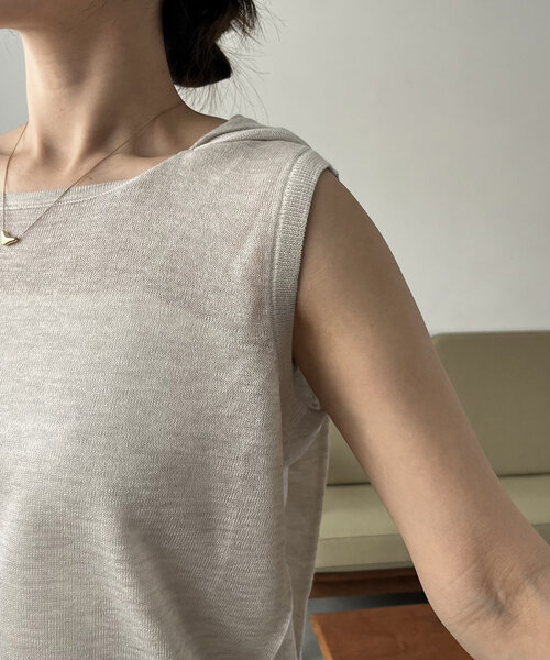 CAPRICIEUX LE'MAGE（カプリシューレマージュ）の「肩掛けデザインニット（ニット/セーター・レディース・ピンク/ホワイト系その他/ブラック・FREE）」の13枚目の写真