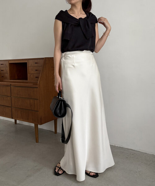 CAPRICIEUX LE'MAGE（カプリシューレマージュ）の「肩掛けデザインニット（ニット/セーター・レディース・ピンク/ホワイト系その他/ブラック・FREE）」の21枚目の写真