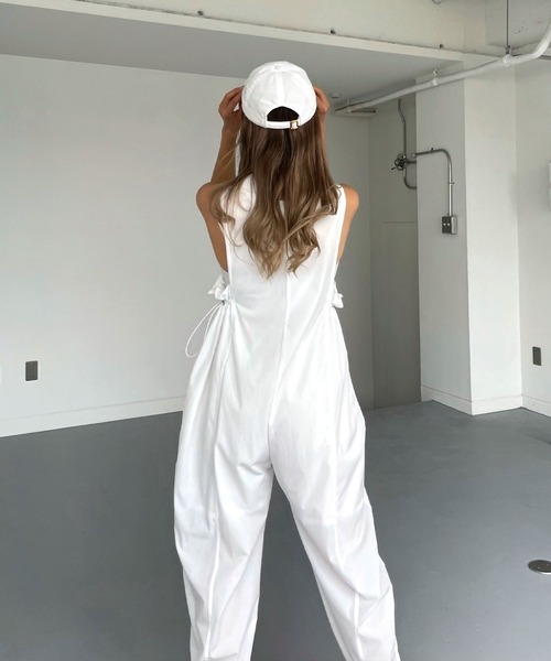 CHERI since1985(シェリ)の「ナイロンノースリーブジャンプスーツ(つなぎ/オールインワン・レディース・ブラック/オフホワイト・FREE)」の16枚目の写真