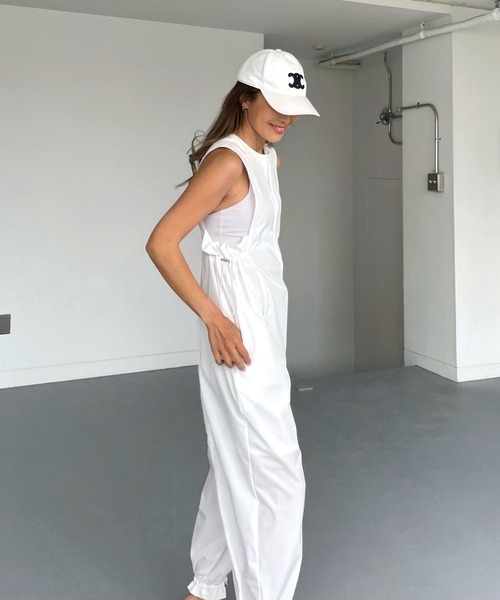 CHERI since1985(シェリ)の「ナイロンノースリーブジャンプスーツ(つなぎ/オールインワン・レディース・ブラック/オフホワイト・FREE)」の21枚目の写真