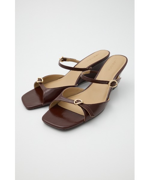 MOUSSY（マウジー）の「DOUBLE BELTED WEDGE  サンダル（サンダル・レディース・ブラック/ブラウン・SMALL/MEDIUM/LARGE）」の2枚目の写真