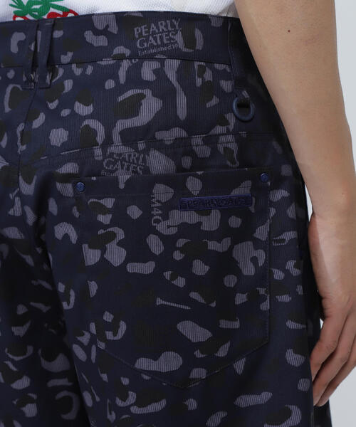 PEARLYGATES ヒョウ柄ショートパンツ PEARLY GATES】Pe/Cストレッチコードレーン ショートパンツ