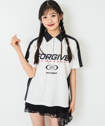 ANAP GｉRL（アナップガール）の「ANAPR+S【リラスポ】エリ付 ゲームシャツ【キッズお揃い】（Tシャツ/カットソー・キッズ）」