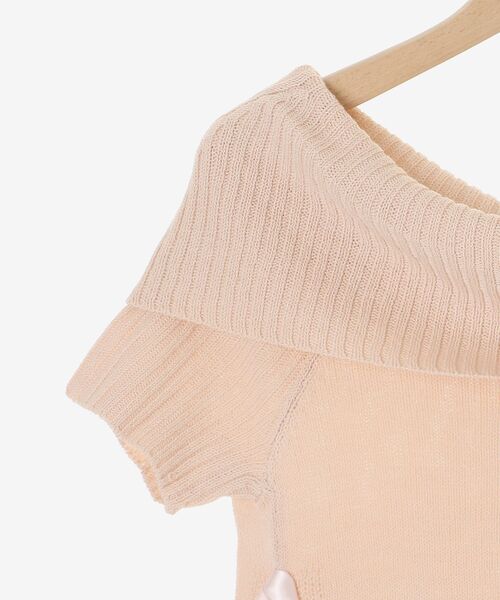 MAJESTIC LEGON(マジェスティックレゴン)の「レースアップオフショルニット(ニット/セーター・レディース・アイボリー/グレー/チャコールグレー/ピンク・MEDIUM)」の16枚目の写真