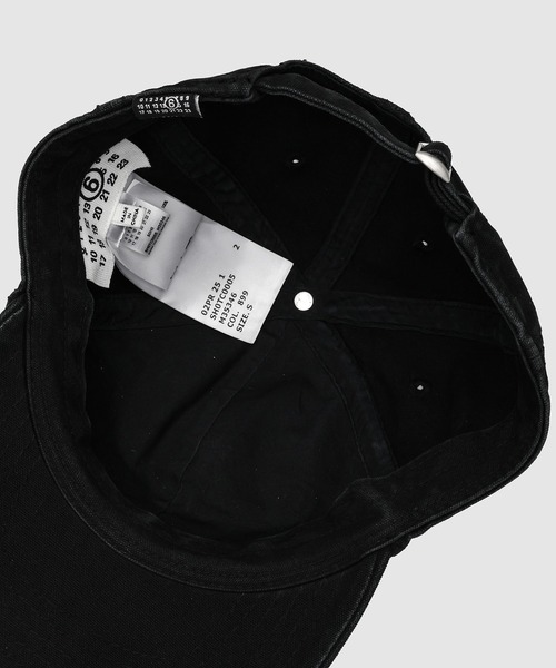 極美品 MM6 MAISON MARGELA キャップ 黒 マルジェラ CAPPELLO（キャップ）｜MM6 Maison Margiela（ｴﾑｴﾑｼｯｸｽ ﾒｿﾞﾝ