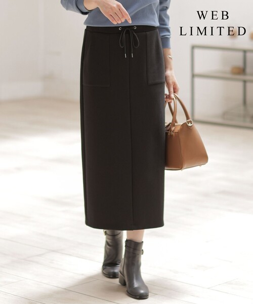J.PRESS Ladies(J.プレス レディス)の「【WEB限定】リブダンボール スカート(スカート・レディース・ブラック系/カーキ系・XS)」の2枚目の写真