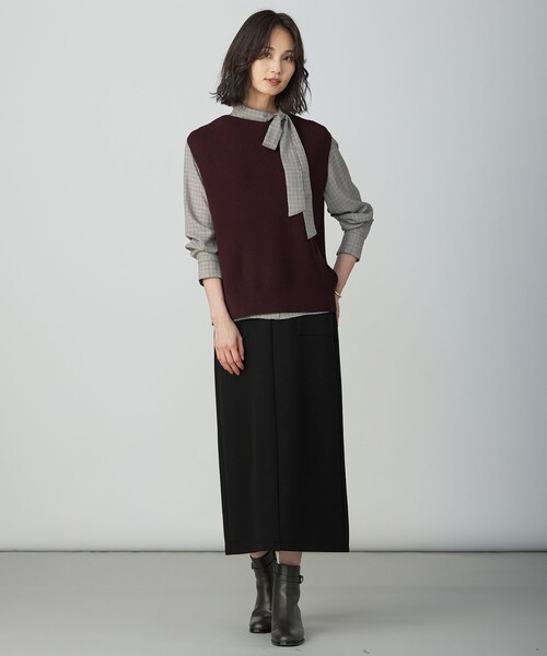 J.PRESS Ladies(J.プレス レディス)の「【WEB限定】リブダンボール スカート(スカート・レディース・ブラック系/カーキ系・XS)」の10枚目の写真