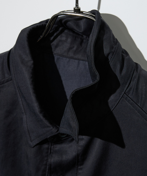 DESIGNWORKS（デザインワークス）の「【セットアップ対応】フィブリル パッチワーク 半袖シャツ（シャツ/ブラウス・メンズ・ブラック・46/48/50）」の6枚目の写真