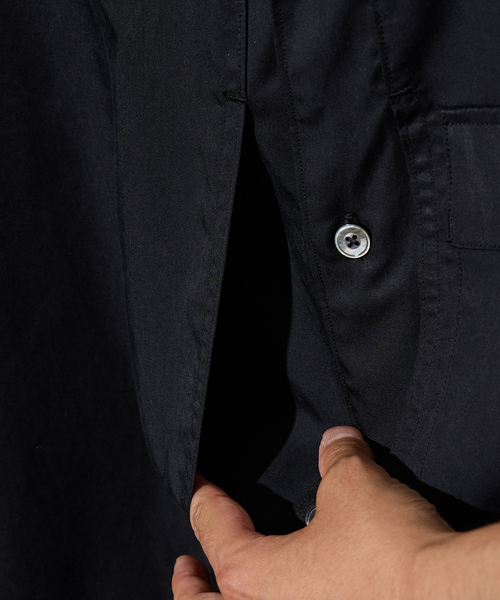 DESIGNWORKS（デザインワークス）の「【セットアップ対応】フィブリル パッチワーク 半袖シャツ（シャツ/ブラウス・メンズ・ブラック・46/48/50）」の4枚目の写真