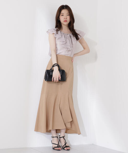 PROPORTION BODY DRESSING(プロポーションボディドレッシング)の「フロントリボンシアーブラウス / 1215210707(シャツ/ブラウス・レディース・グレー/ブラウン/グレー系その他・FREE)」の11枚目の写真