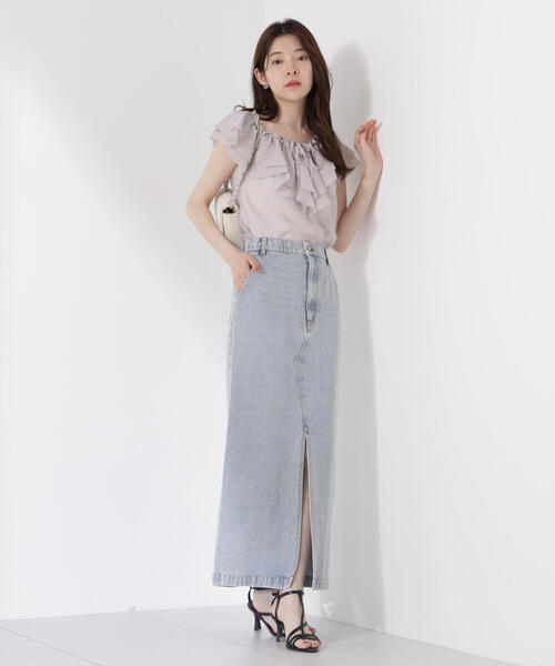 PROPORTION BODY DRESSING(プロポーションボディドレッシング)の「フロントリボンシアーブラウス / 1215210707(シャツ/ブラウス・レディース・グレー/ブラウン/グレー系その他・FREE)」の15枚目の写真