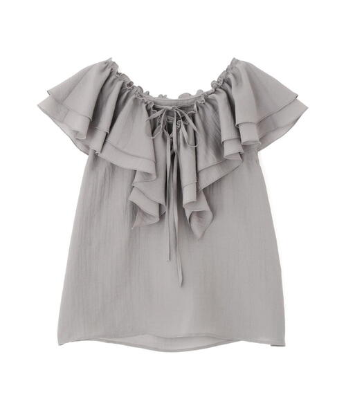 PROPORTION BODY DRESSING(プロポーションボディドレッシング)の「フロントリボンシアーブラウス / 1215210707(シャツ/ブラウス・レディース・グレー/ブラウン/グレー系その他・FREE)」の18枚目の写真